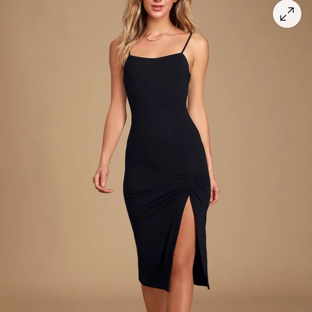 Lulus black dress with slit